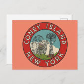 Coney Island, Briefkaart van New York (Voorkant / Achterkant)
