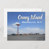 Coney Island, Brooklyn N.Y. Briefkaart (Voorkant / Achterkant)