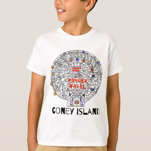 Coney Island Brooklyn New York City Ferris Wheel T-shirt (Voorkant)