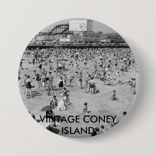 CONEY ISLAND-BUTTON RONDE BUTTON 7,6 CM (Voorkant)