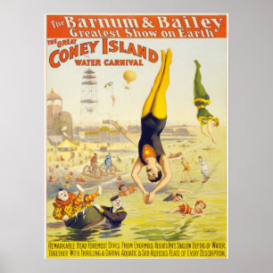 Coney Island  Circus Acrobat Poster