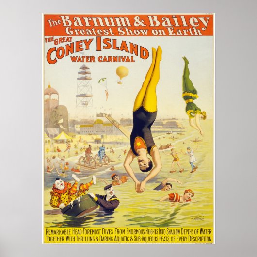 Coney Island  Circus Acrobat Poster (Voorkant)