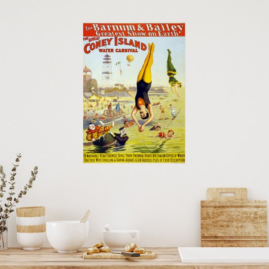  Coney Island Circus Water Carnaval Poster (Keuken)