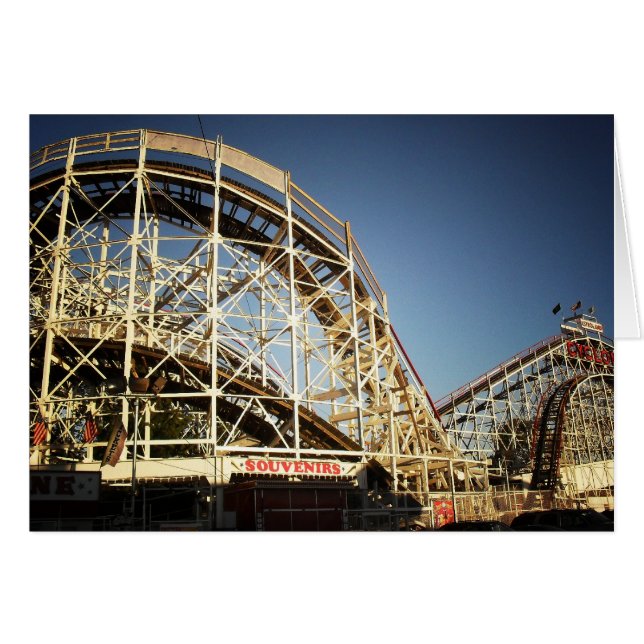Coney Island Cyclone Roller Onderzetter, Brooklyn (Voorkant Horizontaal)