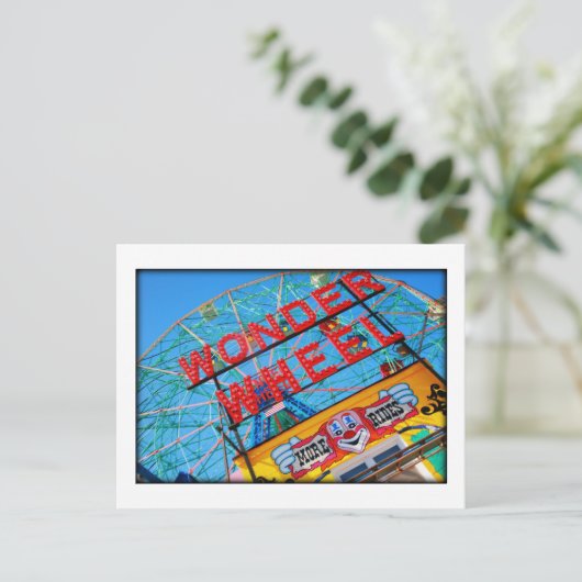 Coney Island Ferris Wheel Briefkaart (Staand voorkant)