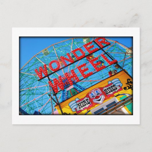 Coney Island Ferris Wheel Briefkaart (Voorkant)