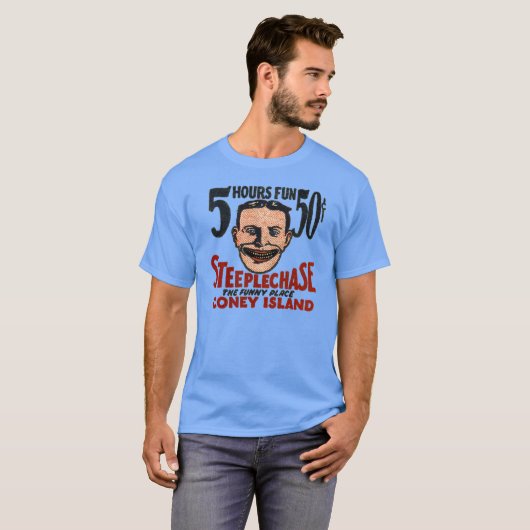 Coney Island Funny Face Design T-shirt (Voorkant volledig)