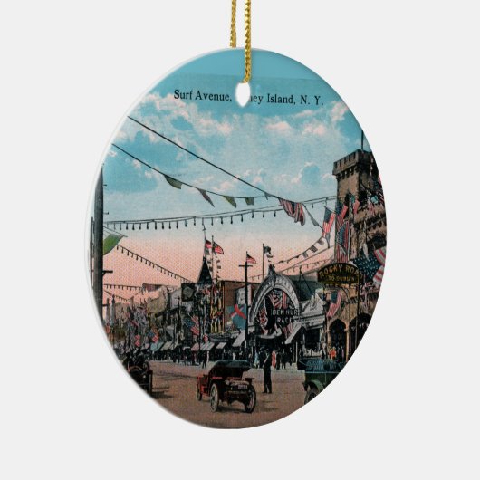 Coney Island Keramisch Ornament (Rechts)