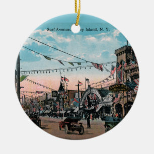 Coney Island Keramisch Ornament
