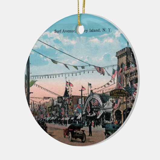Coney Island Keramisch Ornament (Links)