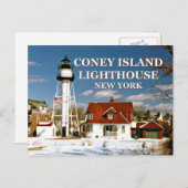 Coney Island Lighthouse, New York Briefkaart (Voorkant / Achterkant)