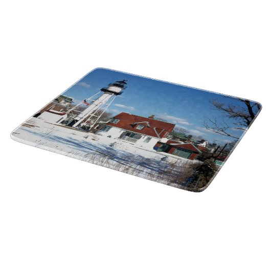 Coney Island Lighthouse, New York Cutting Board Snijplank (Hoek)
