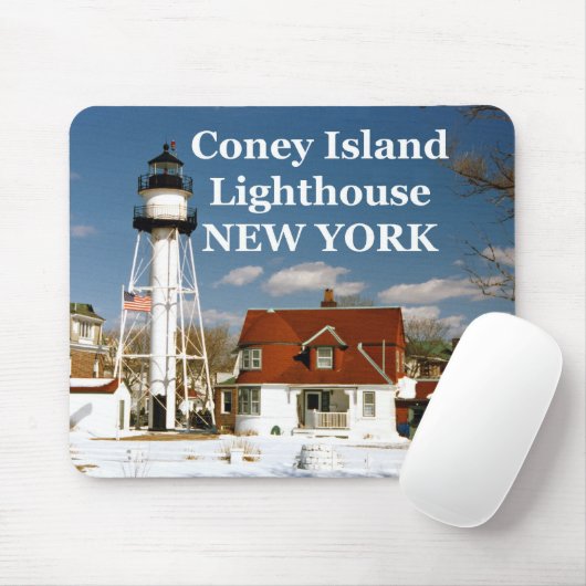 Coney Island Lighthouse, New York Mousepad Muismat (Met muis)