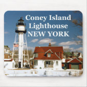 Coney Island Lighthouse, New York Mousepad Muismat (Voorkant)