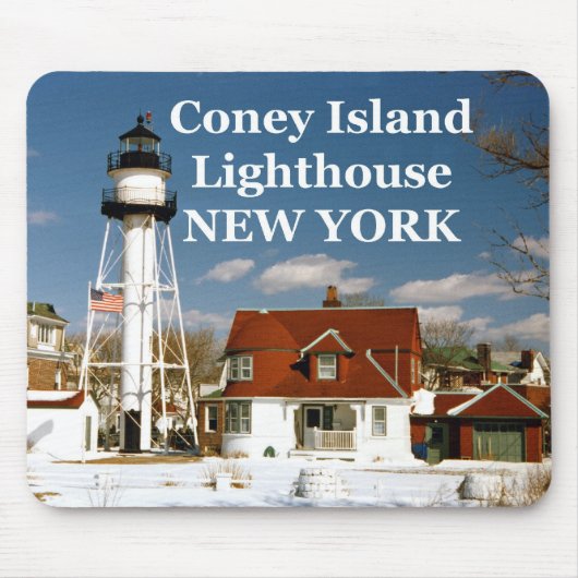 Coney Island Lighthouse, New York Mousepad Muismat (Voorkant)