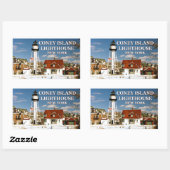 Coney Island Lighthouse, New York Rechthoekige Sticker (Vel)