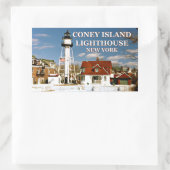 Coney Island Lighthouse, New York Rechthoekige Sticker (Tas)