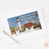 Coney Island Lighthouse, New York Rechthoekige Sticker (Envelop)