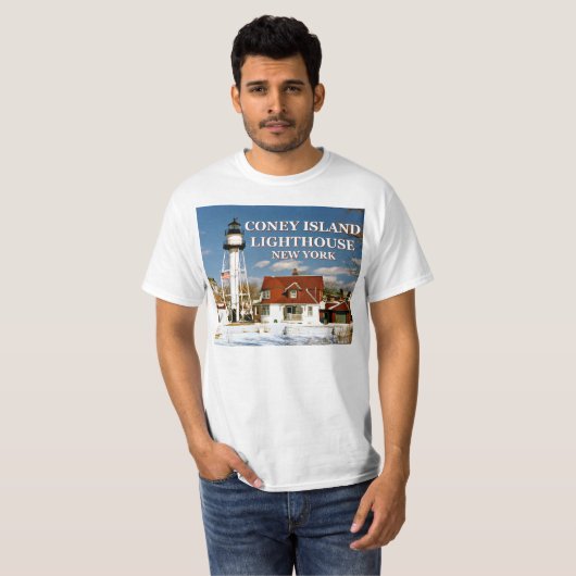 Coney Island Lighthouse, New York T-Shirt (Voorkant volledig)
