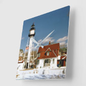 Coney Island Lighthouse, New York Vierkante Klok (Hoek)