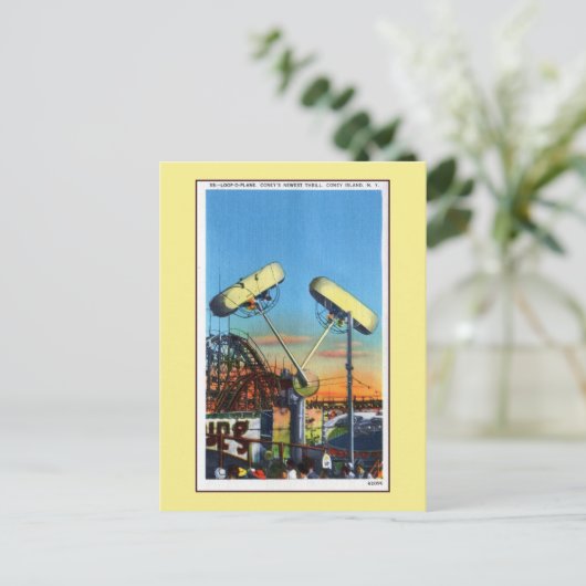 Coney Island loop-o-lane Briefkaart (Staand voorkant)