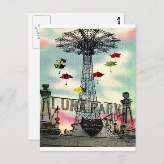 Coney Island Luna Park Amusement park Brooklyn Briefkaart (Voorkant / Achterkant)