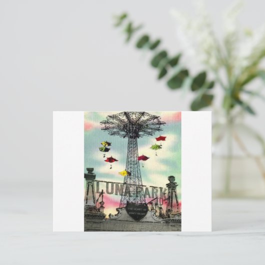 Coney Island Luna Park Amusement park Brooklyn Briefkaart (Staand voorkant)