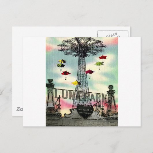 Coney Island Luna Park Amusement park Brooklyn Briefkaart (Voorkant / Achterkant)