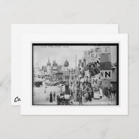  Coney Island, Luna Park Briefkaart (Voorkant / Achterkant)