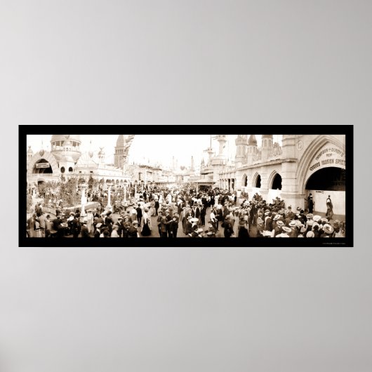 Coney Island Luna Park Foto 1903 Poster (Voorkant)