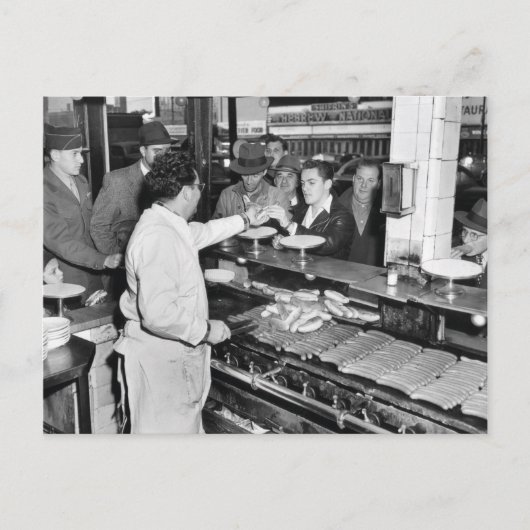 Coney Island Nathan's hotdog standaard Briefkaart (Voorkant)