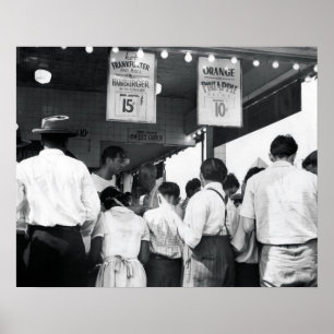 Coney Island Nathan's hotdog standaard Poster