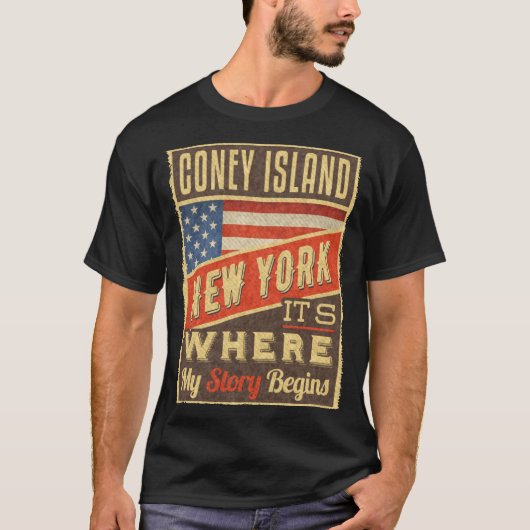 Coney Island New York _1  T-shirt (Voorkant)