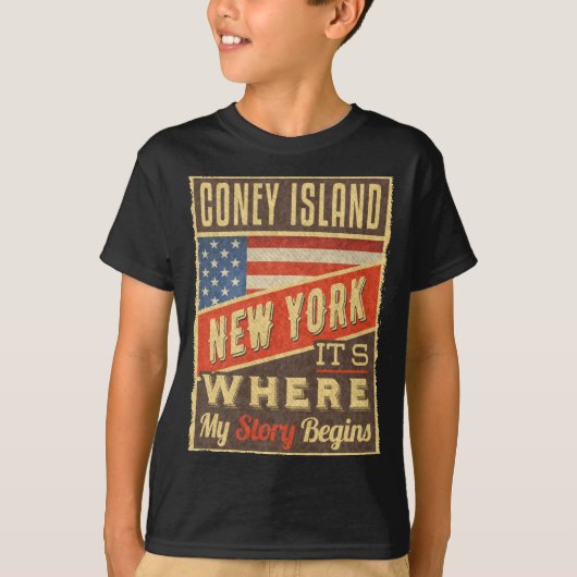 Coney Island New York _1  T-shirt (Voorkant)