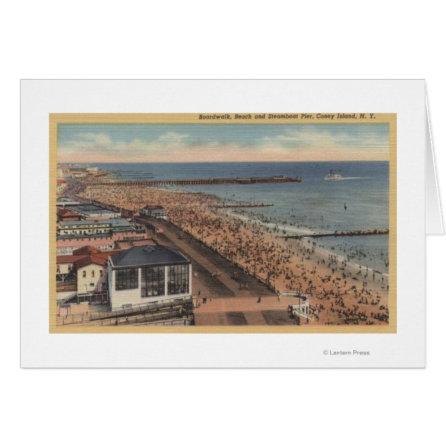Coney Island, New York - Boardwalk, Beach (Voorkant Horizontaal)