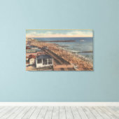 Coney Island, New York - Boardwalk, Beach Canvas Afdruk (Insitu (Houten vloer))