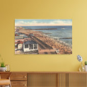 Coney Island, New York - Boardwalk, Beach Canvas Afdruk (Insitu (Woonkamer))
