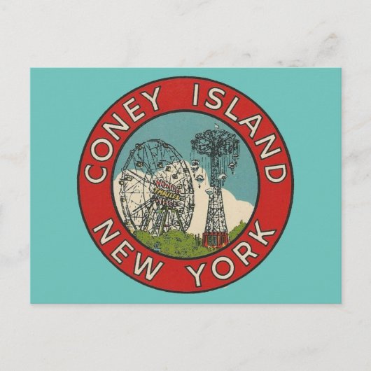 Coney Island, New York Briefkaart (Voorkant)