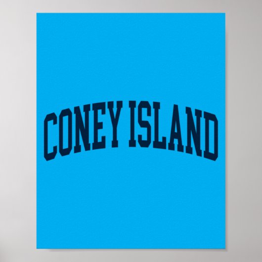 Coney Island New York Souvenir Retro Chic Poster (Voorkant)