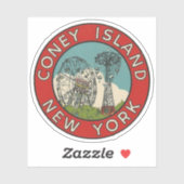 Coney Island, New York - Sticker (Vel)