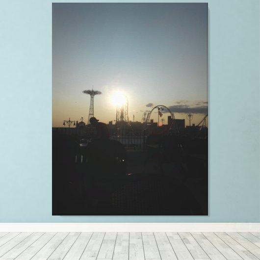 Coney Island, New York, Verenigde Staten Canvas Afdruk (Insitu (Houten vloer))