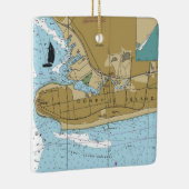 Coney Island NY Chart Keramisch Ornament (Rechts)