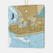 Coney Island NY Chart Keramisch Ornament (Links)