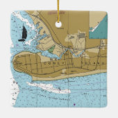 Coney Island NY Chart Keramisch Ornament (Achterkant)