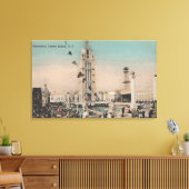 Coney Island, NY - Dreamweaver Ride Canvas Afdruk (Insitu (Woonkamer))