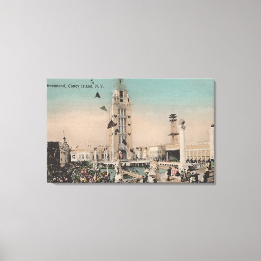 Coney Island, NY - Dreamweaver Ride Canvas Afdruk (Voorkant)
