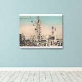 Coney Island, NY - Dreamweaver Ride Canvas Afdruk (Insitu (Houten vloer))