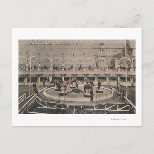 Coney Island, NY - Luna Park Circus Act Briefkaart (Voorkant)
