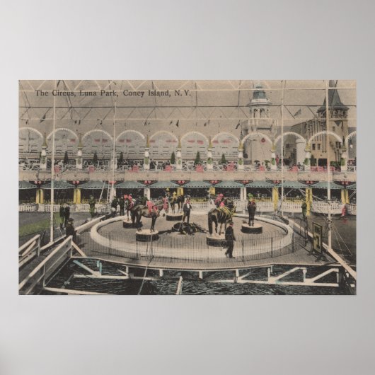 Coney Island, NY - Luna Park Circus Act Poster (Voorkant)