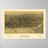 Coney Island, NY Panoramic Map - 1906 Poster (Voorkant)
